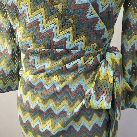 Ark & Co 3/4 sleeve faux wrap dress (Z-11) - Picture 4 of 8